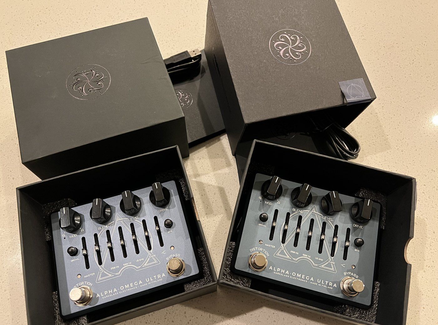 Two Darkglass Alpha Omega Ultra pedals