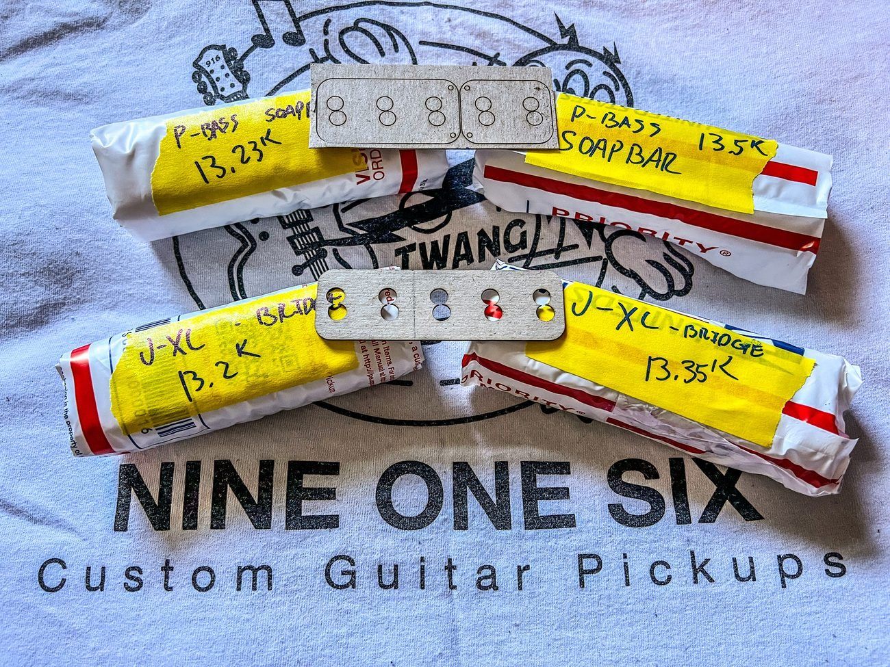 916 Pickups shipment on a Nine One Six t-shirt