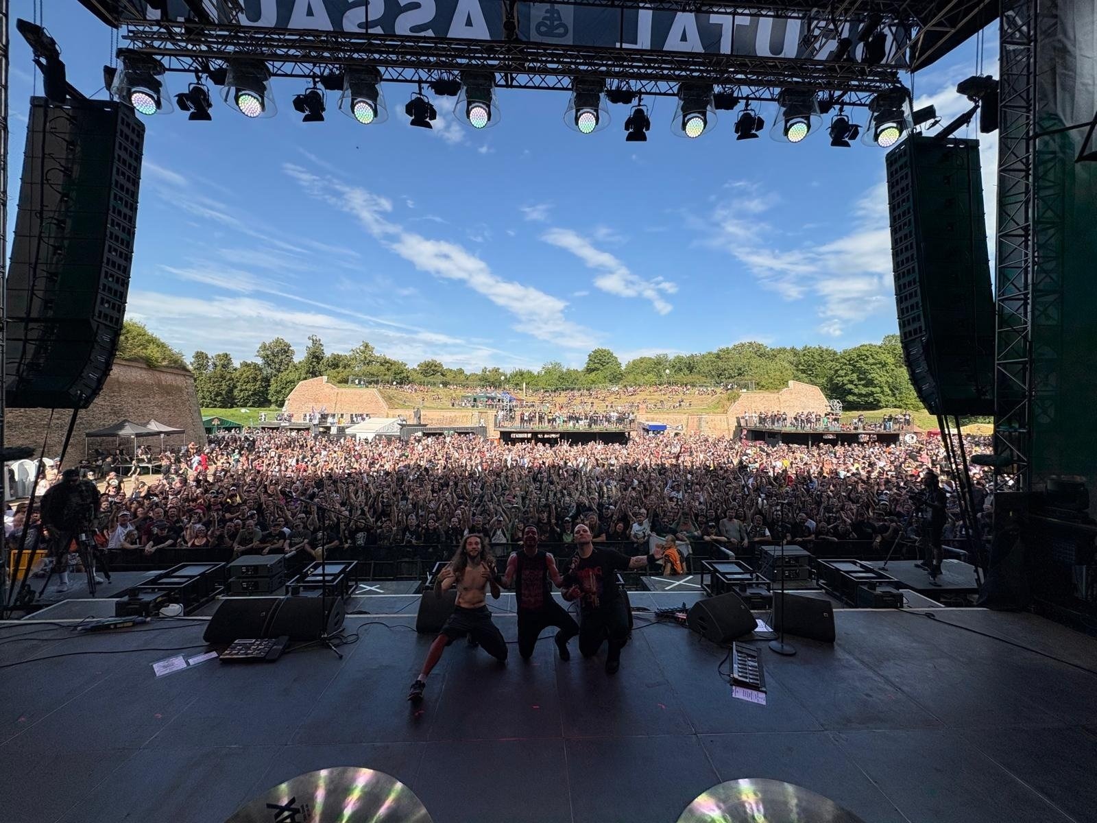 The crowd at Brutal Assault seen from the stage